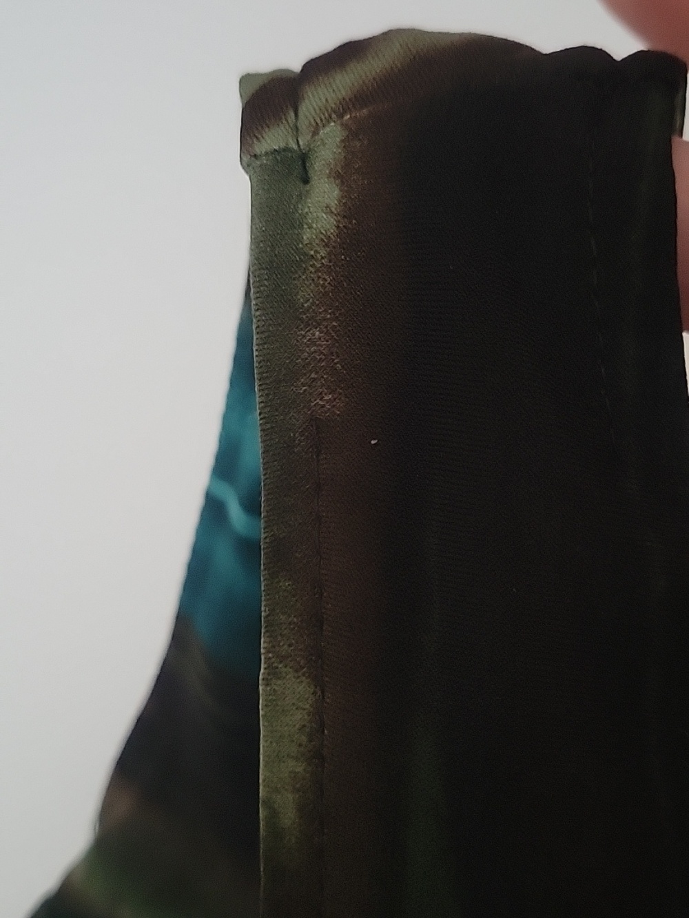 Y2K Striped Wrap Top Drop Waist Midi Dress - Teal & Brown L - Picture 13 of 13